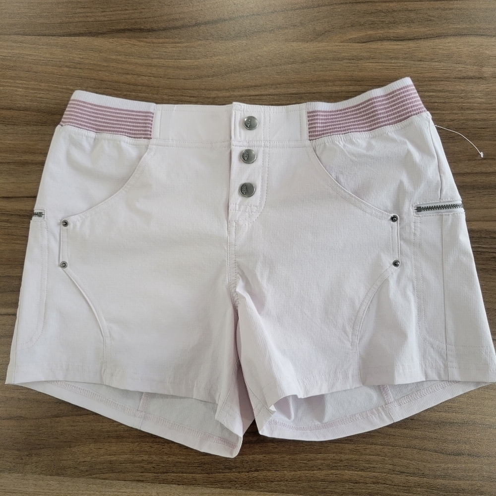 FP Movement Elastic Waist Pink Snap Buttons Comfy Shorts Size S